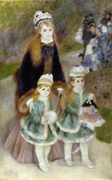 ピエール=オーギュスト・ルノワール Painting - 母と子供たち ピエール・オーギュスト・ルノワール